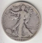 BETTER DATE 1923-S WALKING LIBERTY HALF DOLLAR VG-F