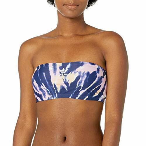 Женский топ-бандо-бикини Adidas, разноцветный/Темно-синий/Розовый /Ярко-оранжевый