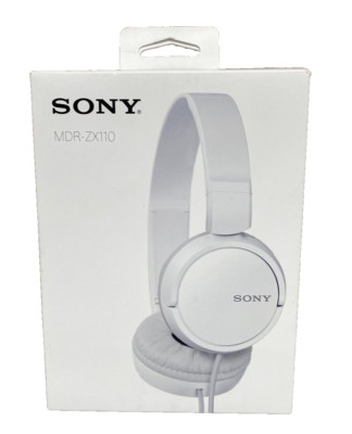 Sony MDR-ZX110 Ear-Pad (On the Ear) Headband Headphones - White  OPEN BOX