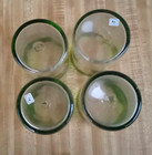Set Of Four Blown Glass Barware Rocks Glasses Mexico — photo 3