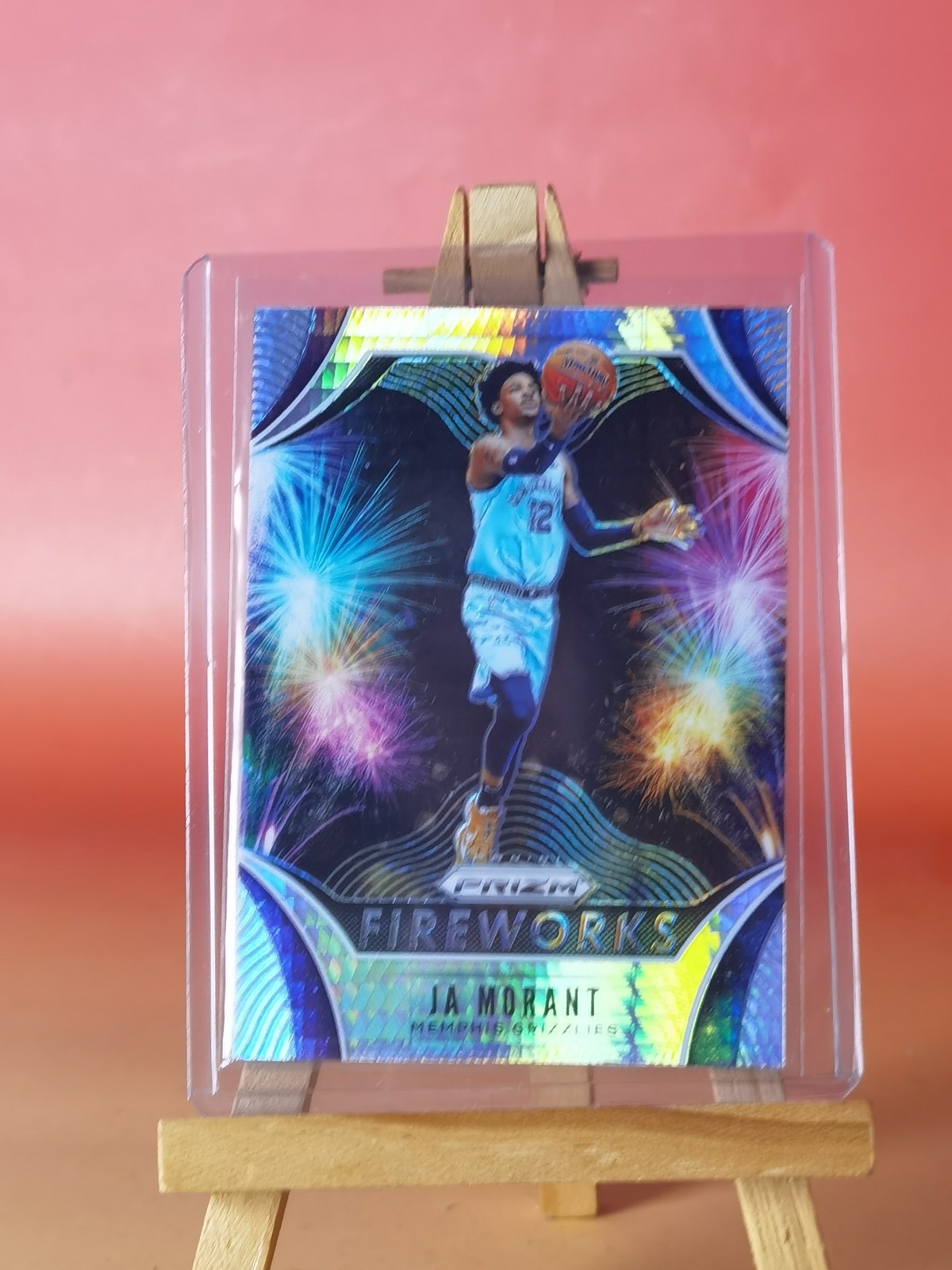 2019-20 Panini Prizm Fireworks Hyper Prizm Ja Morant #28 Rookie RC
