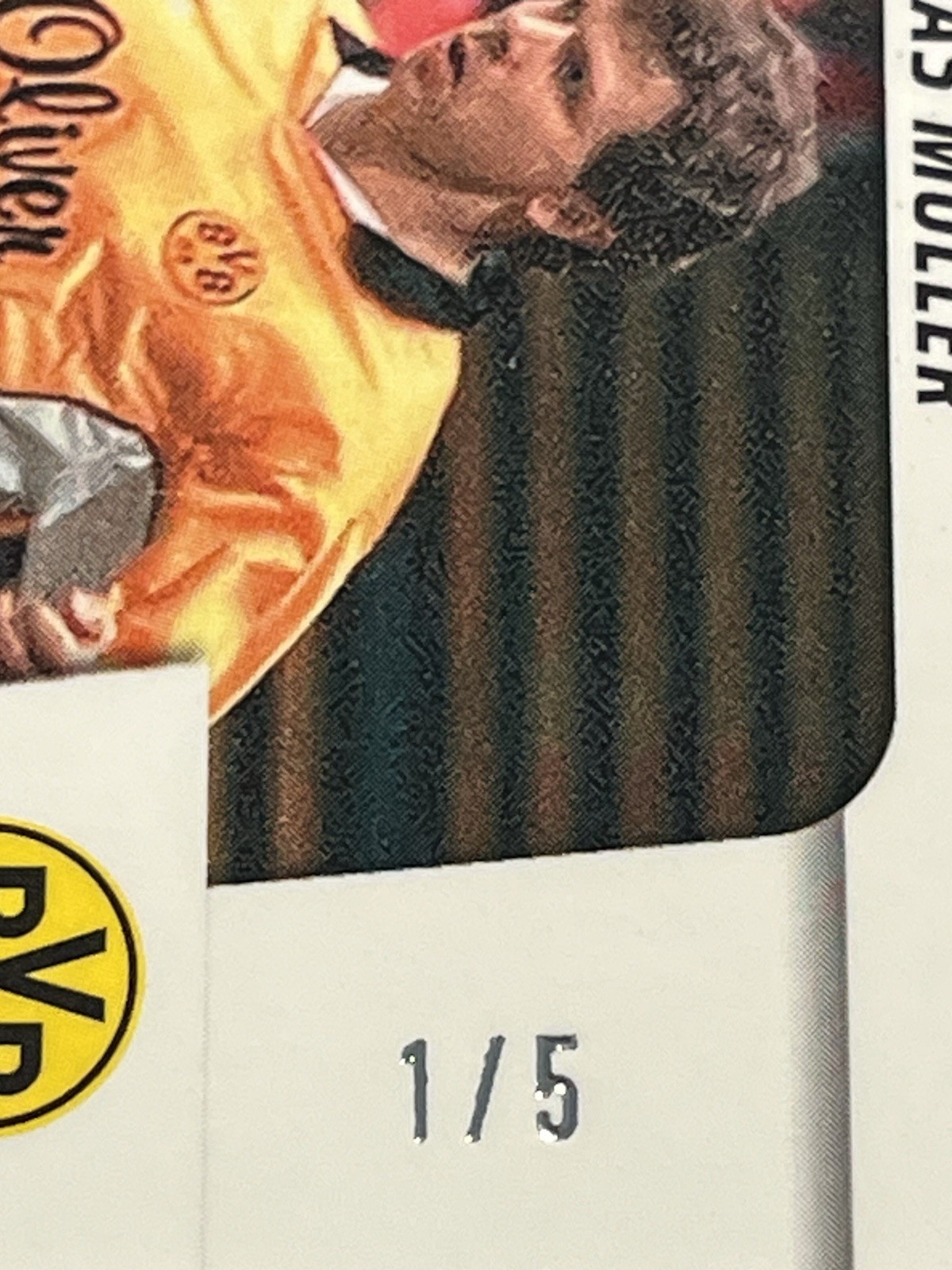 2025 Panini Prizm Club World Cup Andreas Moller GREEN Auto #/5 Borussia Dortmund view 2