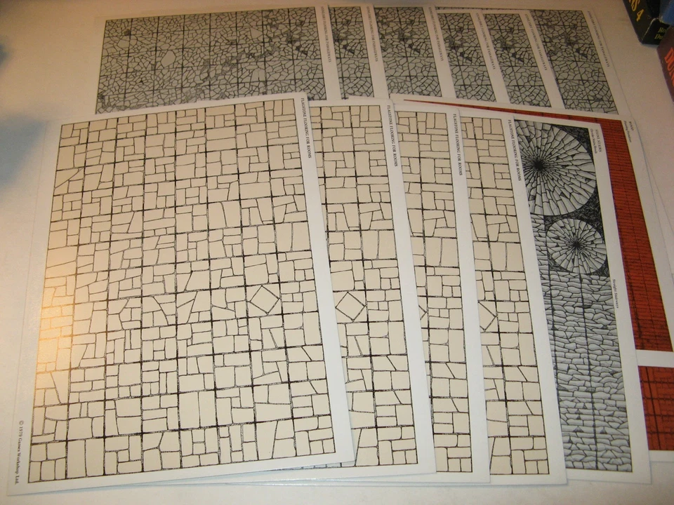 Planos de planta de mazmorras 1,2,3,4 Games Workshop miniaturas de colección terreno D&D rpg'82 Foto 4 de 4