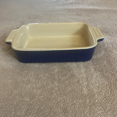 LE CREUSET Stoneware Mini Rectangular Baking Dish Blue 7 x5 