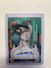 JUNG HOO LEE 2025 Topps Finest Auto Autograph Green Refractor #FA-JL 11/75