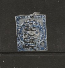 EQUATEUR  Yvert 1 Oblitéré avec cachet année 1865-72