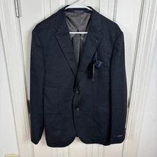 Zanetti Men's Slim Fit Blazer Lucas Sport Coat Jacket Black Blue Size L/42 New