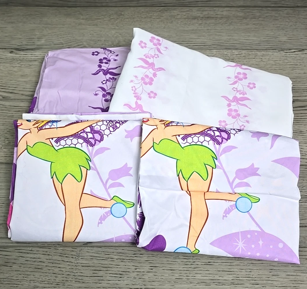 Taie D'oreiller Vintage Tinkerbell – Taille Standard 21x29, Violette, Disney