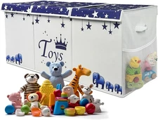 Extra Large Toy Box for Boys - Toy Storage Organizer For Living Room with Lids