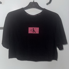 Calvin Klein Damen Crop T-Shirt M schwarz/ros...