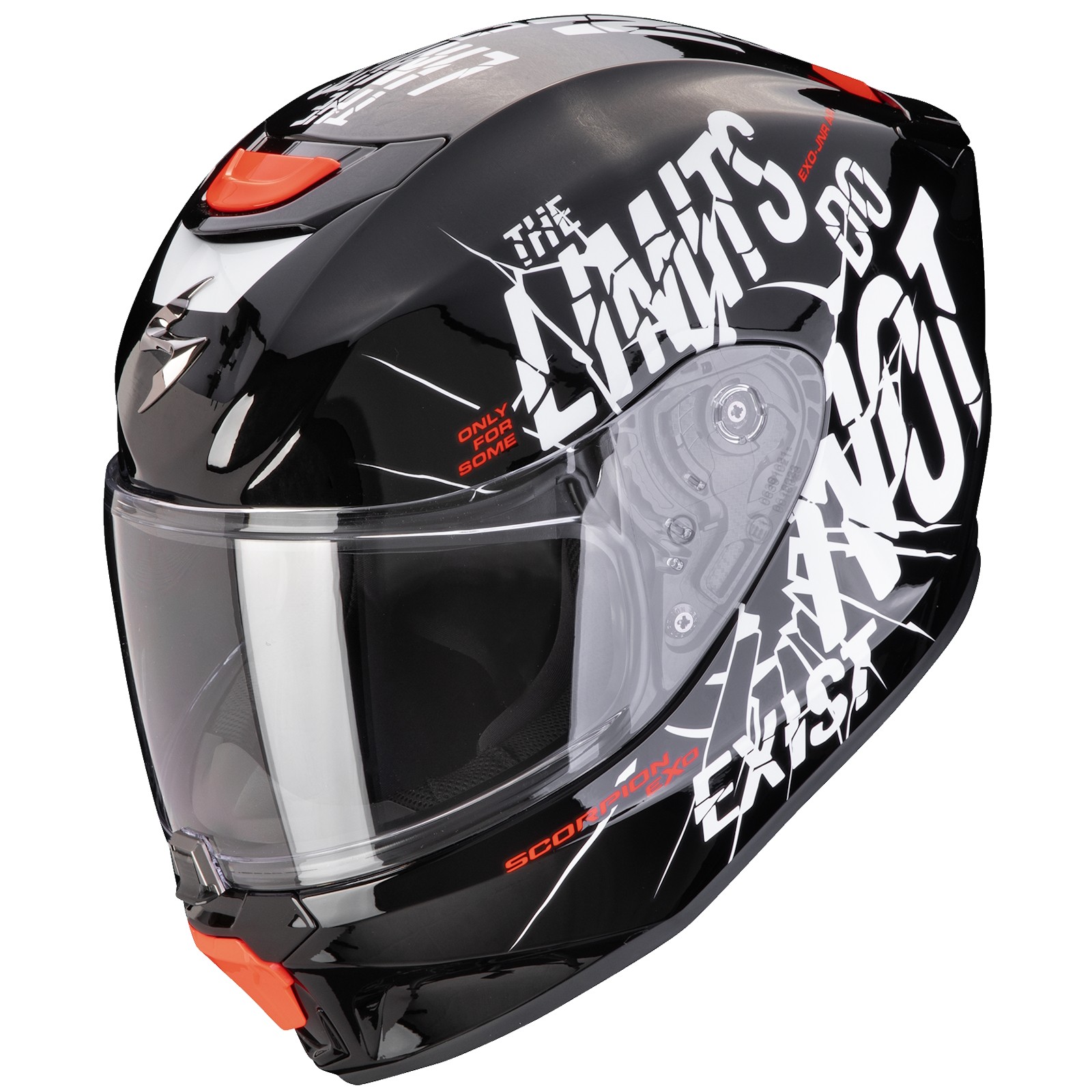 Casco moto Scorpion Exo-JNR Air Boum nero/bianco junior visiera pinlock