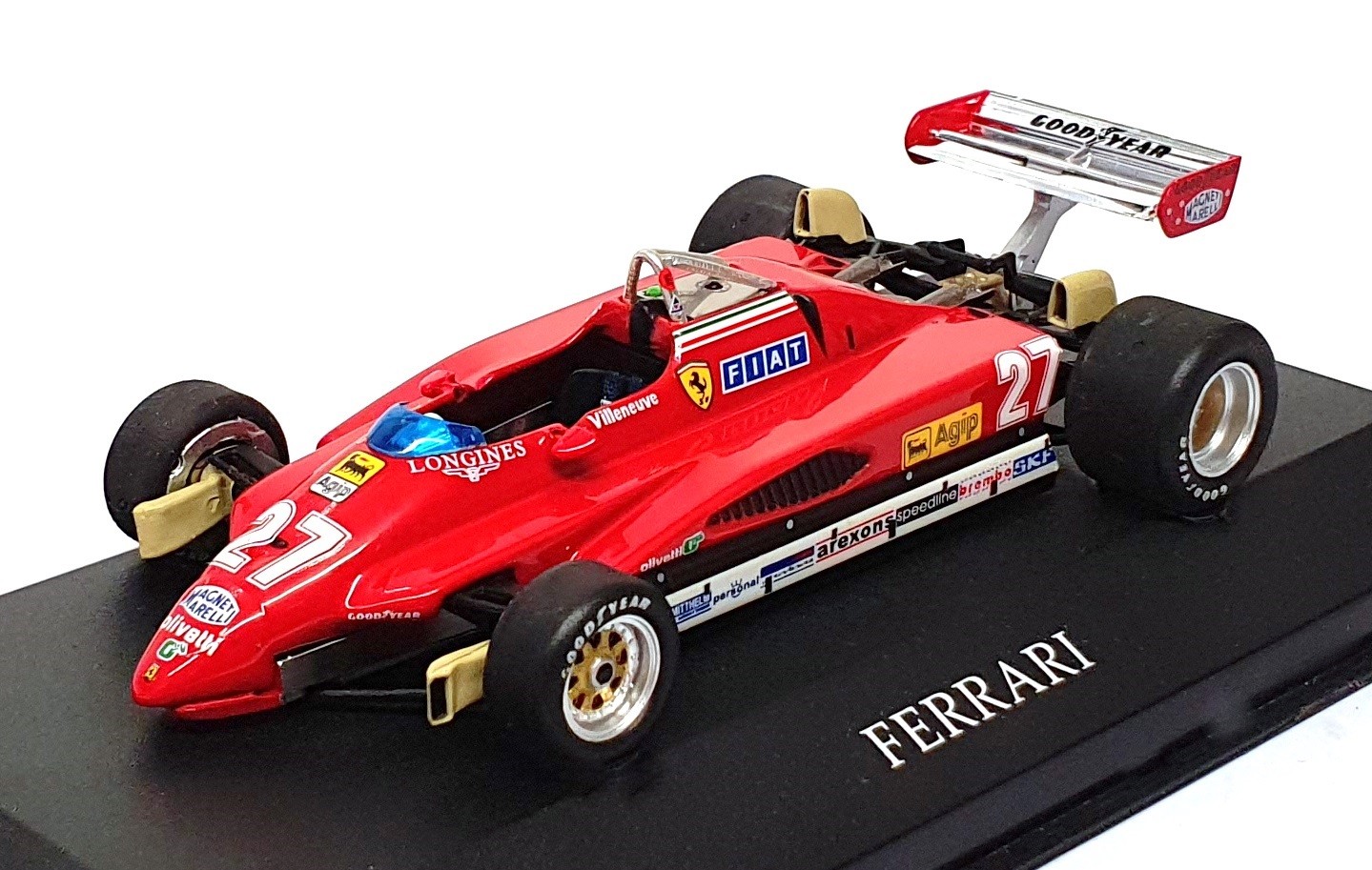 Ixo Hot Wheels 1/43 Scale IHW27 - F1 Ferrari #27 Villeneuve - Red