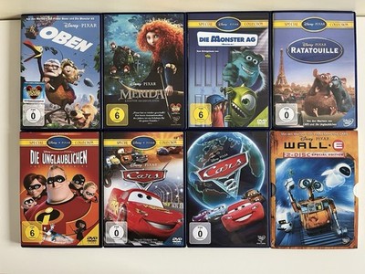 Disney Pixar 8 DVDs Cars Wall-e Merida RATATOUILLE Die Monster AG Unglaublichen