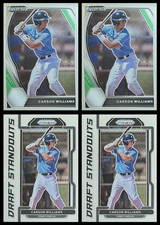2021 Prizm Draft Picks Carson Williams Lot #PDP28 Standouts Tampa Bay Rays RC