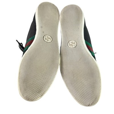 GUCCI Bambi Web Black Glitter Textile Men's Sneakers Made in Italy