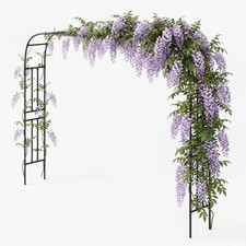 Garden Arch Trellis 126" - 3 Widths Adjustable Rustproof for Plants Weddings