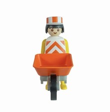 Leblon Delienne Playmobil - L’ouvrier avec sa brouette Vintage - Comme Neuf