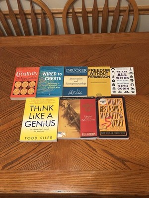7-Book Creativity, Business & Self-Improvement Lot: The Artist's Way, Seth Godin