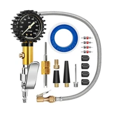 Tire Pressure Gauge - (0-60 PSI) Heavy Duty, Certified ANSI Accurat... Fast Ship