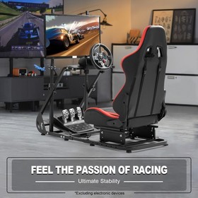 Marada Racing Simulator Cockpit Frame With Monitor Stand Fit Logitech G923 G920