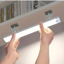LED Wireless Motion Sensor Night Light USB Rechargeable for Kitchen Bedroom UK