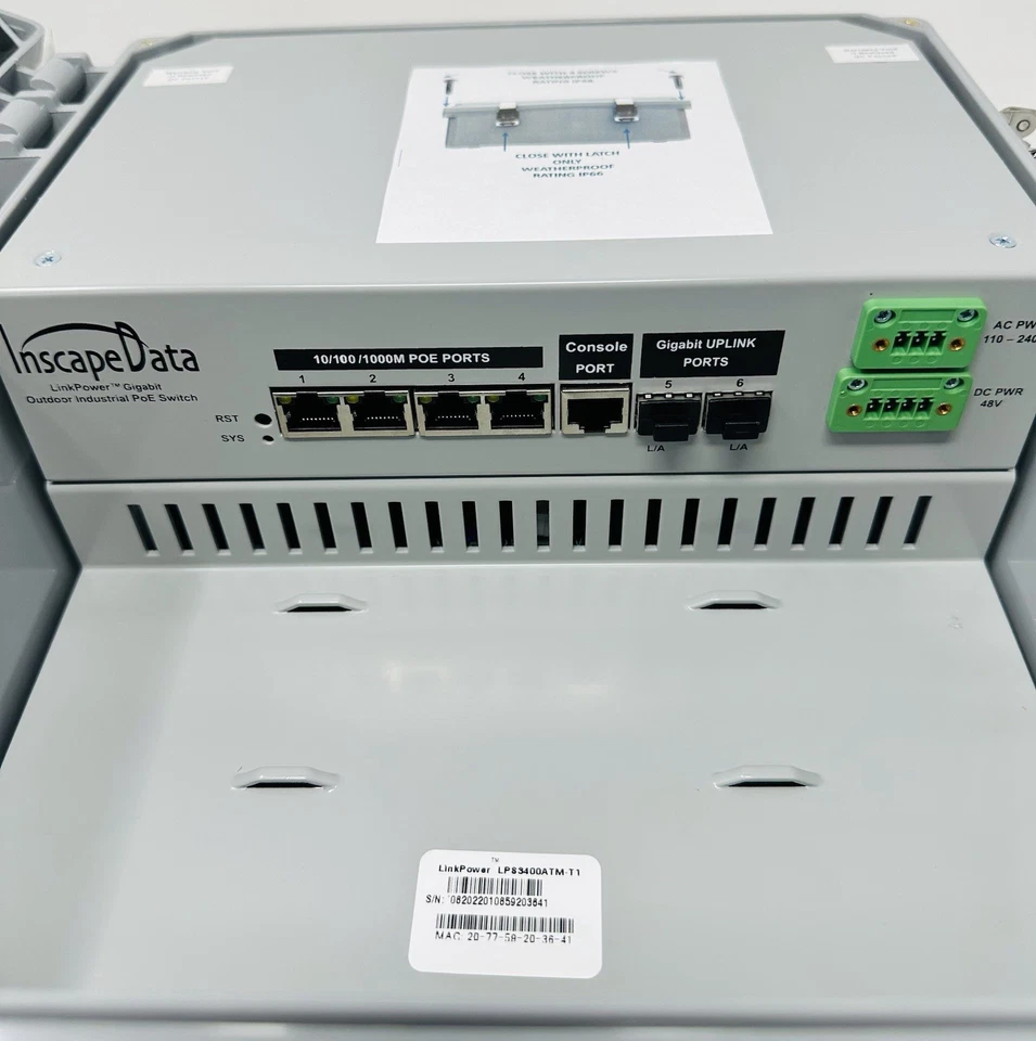 Outdoor IP68 Rugged Managed Gigabit PoE Switch 4-Port, LinkPower LPS3400ATMP-T1 - Image 3 of 4