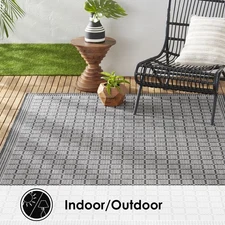 Nicole Miller Designer Area Rug Black Gray Modern Geometric Ultra Soft