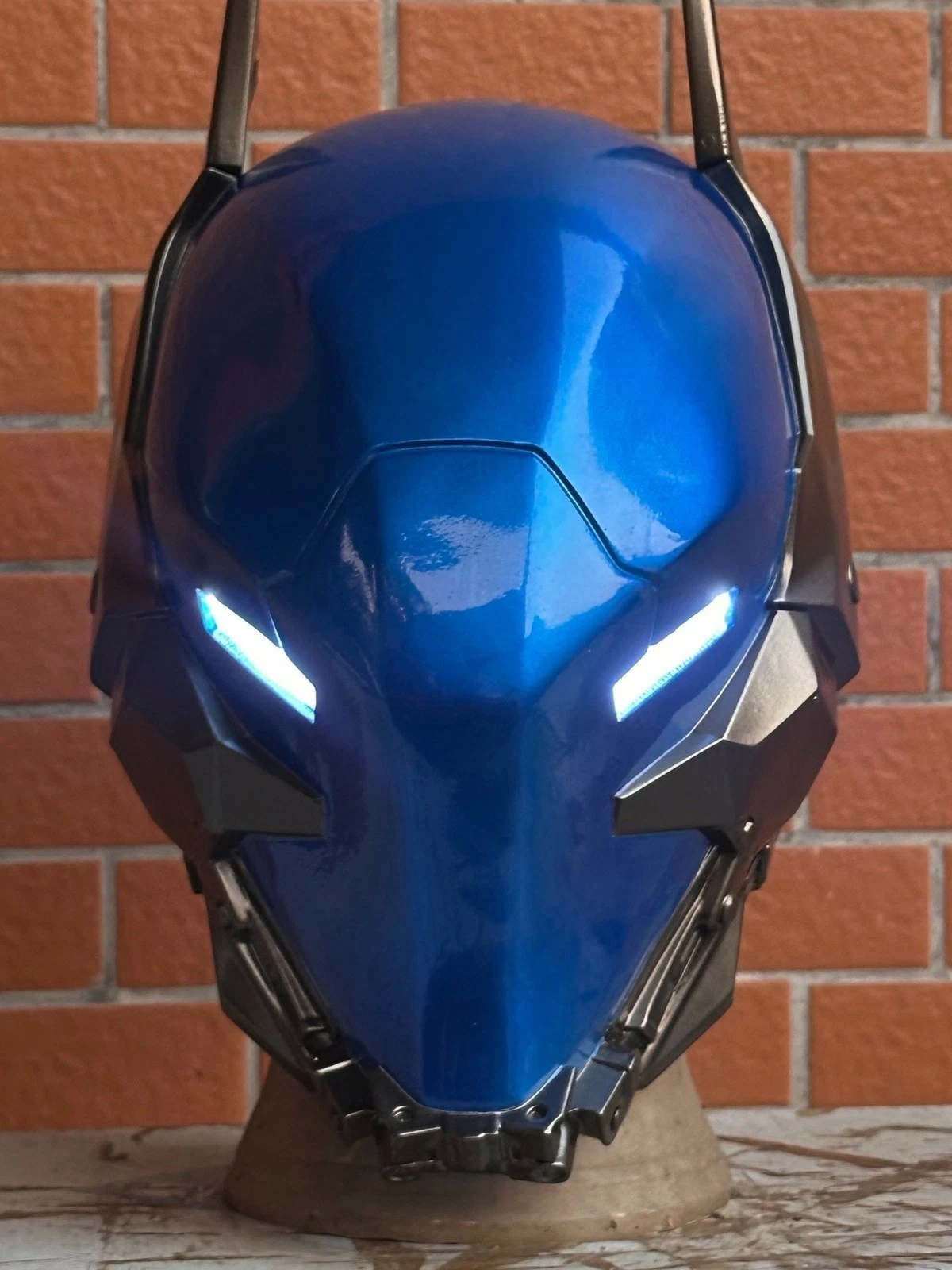 Cosplay Mask Red Hood Arkham Knight Batman Jason Helmet FRP LED Eyes Xmas Gifts