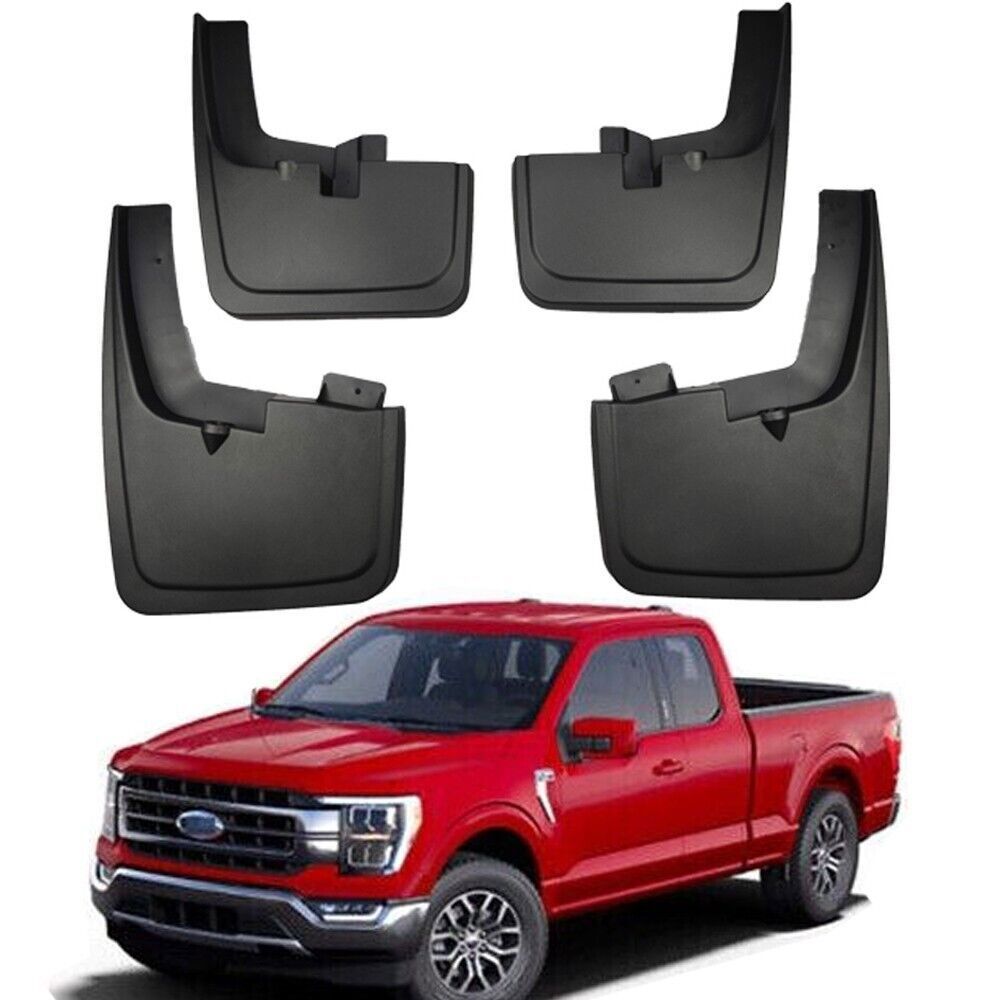 Mud flaps Mudguards Fenders Splash Guards Black Fits for F-150 2015-2020-image
