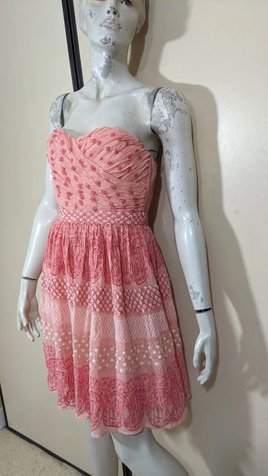 👕 Manoush Taille 40 👕Superbe robe doublée bustier rose femme - Photo 2/4