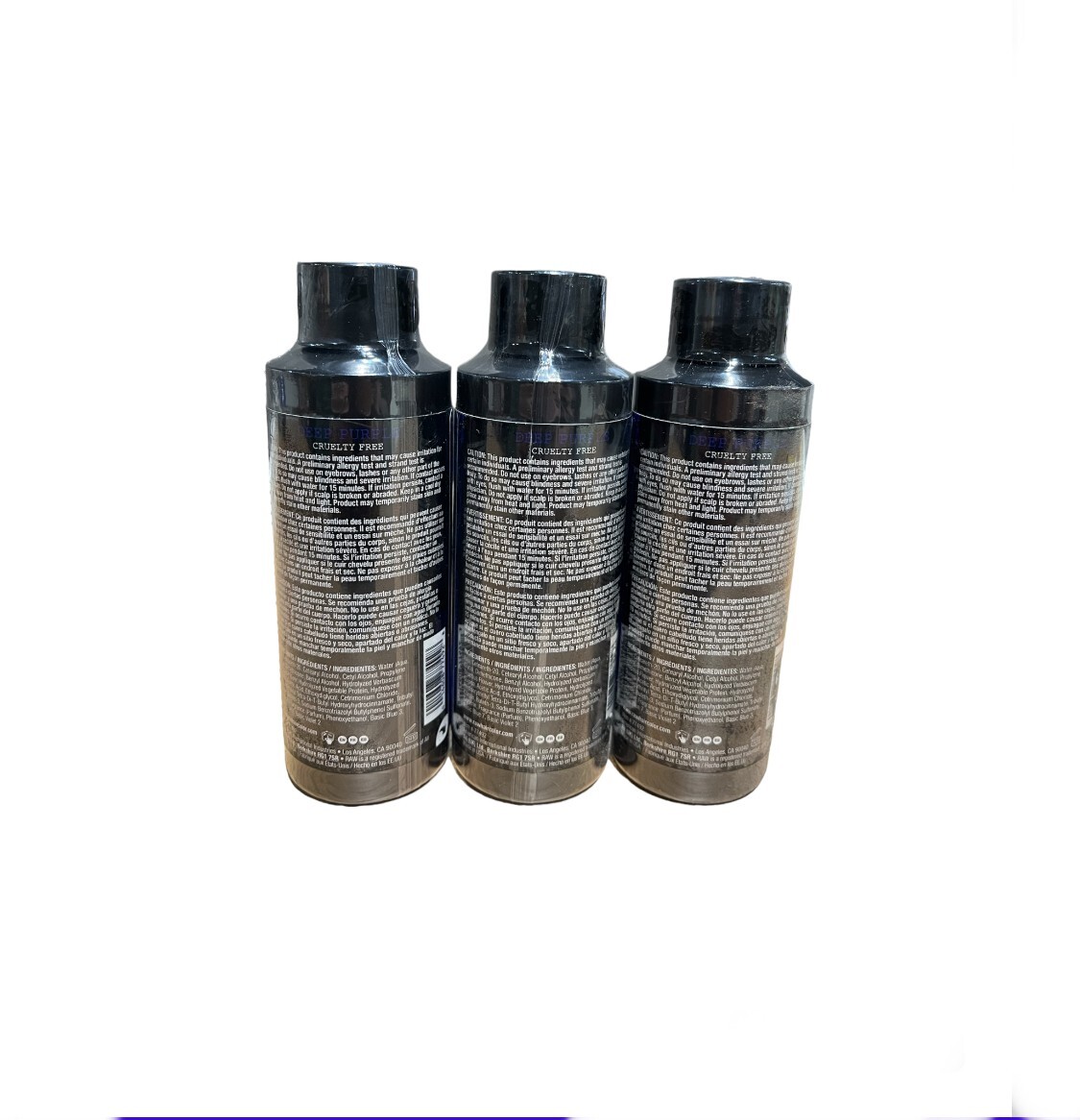 3x Raw Demi Permanent Hair Color Long Lasting Color Deep Purple