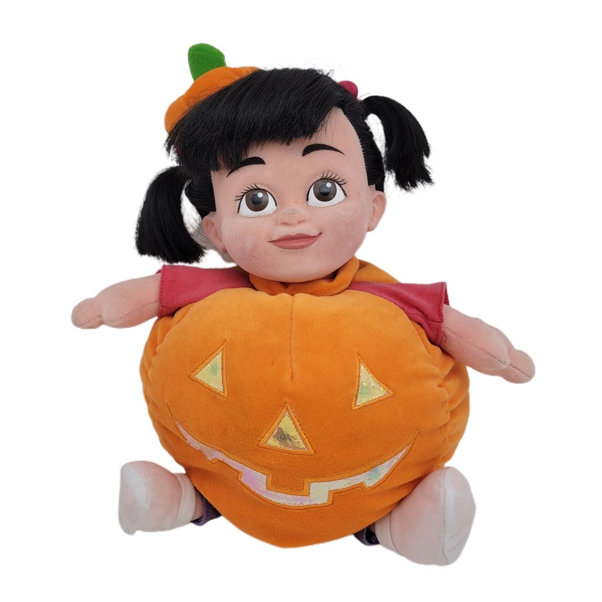 Disney Pixar Monster&rsquo;s Inc Flocked Pumpkin Boo Laughing Doll HTF 