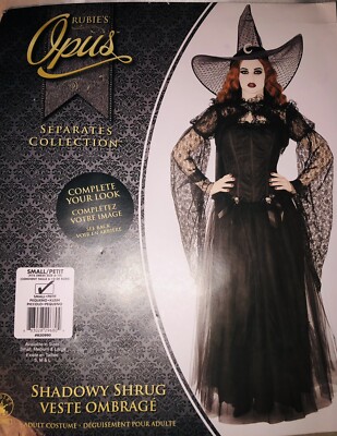 princess polly baby blue dress Halloween Women's Rubie's Opus Black Lacy Shadowy Shrug Small (6-10)