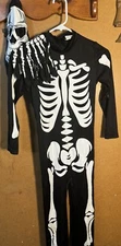 Halloween Child Horror Skeleton Party Costume Gloves ,Mask Size L
