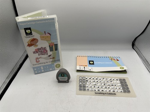 CRICUT SOMETHING TO CELEBRATE SHAPES CARTRIDGE COMPLETE IN BOX