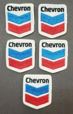 Vintage Chevron Gas Standard Oil Patch  2"x 2.25" Hat Jacket Shirt Lot of 5 