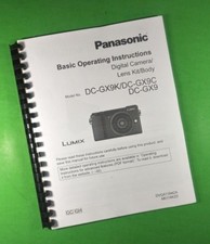 Owners Manual for Panasonic DC-GX9 GX9K GX9C Basic Camera 92 Pages