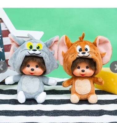 Tom and Jerry Monchhichi Plush Keychain Japan Cute Monkey Set | eBay