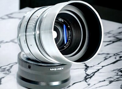 Helios 44-2 58mm f2 Silver M42 Lens Sony E Adapter Nex Vintage Soviet Bokeh