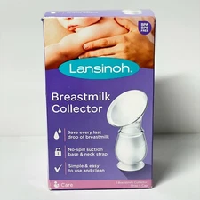 Lansinoh Breastmilk Collector, Strap & Cap NEW IN BOX