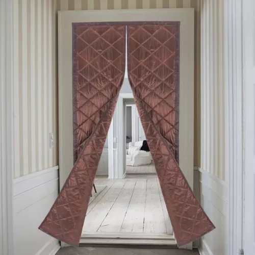 Insulated Door Insulation Curtain - Magnetic Thermal Cover for Winter Keep Warm - Picture 3 of 9