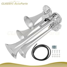 Van Train Car Boat Semi Truck Air Horn With Electric Air Valve 12v 4 Trumpet Db