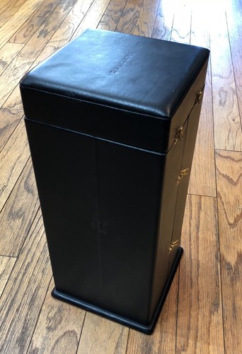 Beautiful Black Leather & Velvet BVLGARI Presentation Showcase Box / Case - Picture 7 of 10