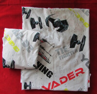 Jay Franco & Son Star Wars Trilogy Full Double Flat / Fitted Sheet Set EUC