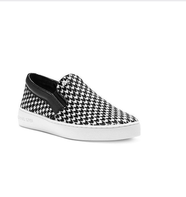 NWT Women Michael kors keaton slip on sneaker BLACK/White  display picture 3