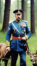 Antiquarische Sitzhilfe für die Jagd von Kaiser Wilhelm II. aus seinem Exil