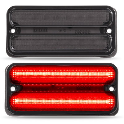Smoked LED Side Marker Lights Red For CHEVY C10 Panel 1967 & GMC 68-72 Rear