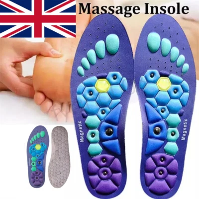 Magnetic Acupressure Shoe Insoles for Pain, Feet Fatigue Relief UK