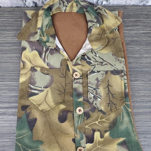 Hobby Lobby Tree Camouflage Hunting Shirt Christmas Stocking Brown Felt 16" - Picture 2 of 9