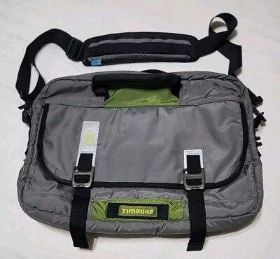 Timbuk2 Command Bag Laptop Briefcase Messenger Satchel Gray Green Laptop 